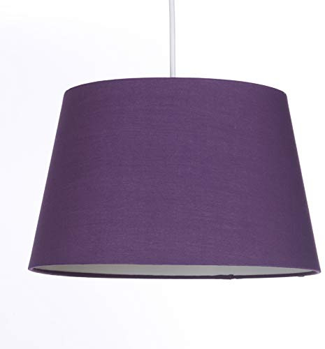 Plum Tapered Drum Shade for Ceiling and Table Lamp 12 Inch Shade
