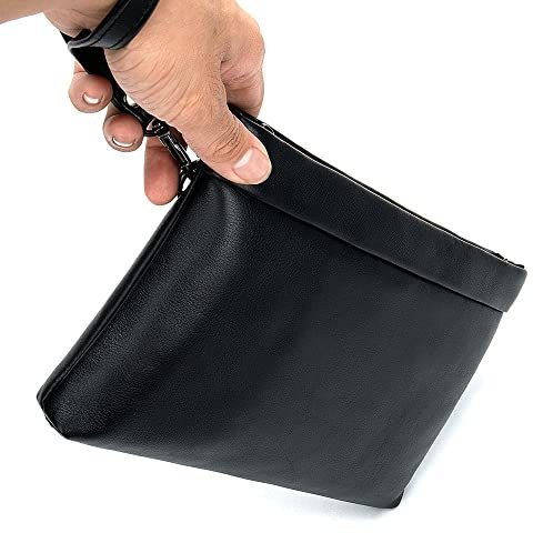 XIXIDIAN Leder Business Umschlag Herren Kupplung Geldbörse Handy Tasche Große Größen Männer Handgelenk Geldbörsen SAC (Color : Black, Size : 16 * 2.5 * 25m)