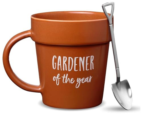 Gardener of The Year Mug, Ceramic Tea and Coffee Cup, Father Day Gifts, Perfect Presents for Gardeners, Gardening Gifts for Men, Gift for Nature Lovers Birthdays