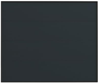 Vente-unique - Porte de garage sectionnelle effet bois anthracite motorisée L254 x H218 cm - PRIETA