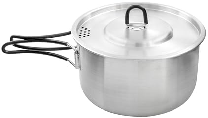 Tatonka Kettle II (1.0/1.6 L) - Outdoor-Kochtopf aus Edelstahl mit Volumenskalierung und inklusive Deckel mit Siebfunktion - 1/1,6 Liter Volumen