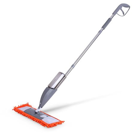 Set di lavapavimenti con funzione spray – mop tergicristallo a 360 gradi giunto per tutti gli angoli – Comfort detergente per pavimenti con rivestimento lavabile