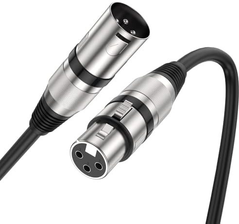 MOSWAG XLR Mikrofon Kabel 5M, lautsprecherkabel,Recording-Equipment | Mikrofonkabel Kompatibel Mit Mikrofone Oder Andere Studio Ausrüstung an Einen PA, Mischpult Oder Aktivlautsprecher