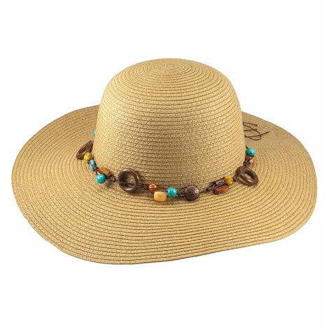 Scheibler Workwear – Sommerhut Mila Damen – klassischer Strohhut – Sonnenhut für Sommer & Urlaub – verfügbar in den Größen 55-57 (Camel)