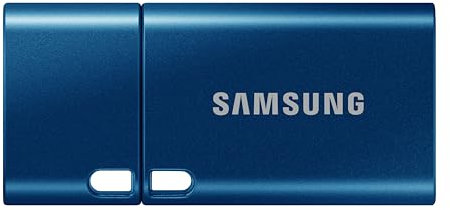 Samsung USB-Stick, USB-C, 512 GB, 400 MB/s Lesen, 110 MB/s Schreiben, USB 3.2 Gen1 Flash Drive für Notebooks, Tablets und Smartphones, Blue, MUF-512DA/APC