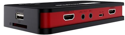 HUIOP Scheda di acquisizione video 1080P ad alta chiarezza Registratore di gioco Cam Link Dispositivo di acquisizione video USB Compatibile con Xbox PS4, proiettore, ecc. Supporto