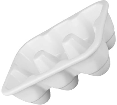 DOITOOL Portauova in Ceramica 6 Griglie, Contenitore per Uova Coperchio, Adatto per Conservazione in Frigorifero e Esposizione in Cucina, Bianco