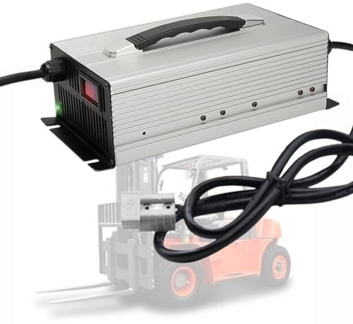 WLEJSL Chargeur Batterie Plomb 24 V 50 A Chargeur Intelligent Chariot Élévateur avec Prise Anderson 50 A/120 A/175 A/350 A Chariot Élévateur Électrique, Transpalette, Autolaveuse,50A