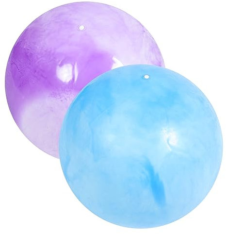 Sosoport 2sätze Große Dicke Bouncy-bälle Mit Marmor-Muster Sensory Für Yoga Fitness Und Balance-übungen Für Erwachsene Zubehör Aufpumpen