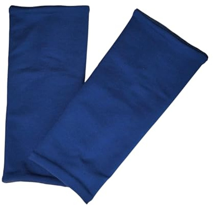 Britta Meier Midi-Pulswärmer außen Baumwoll-Jersey, innen 100% Baumwollfleece (Blau)