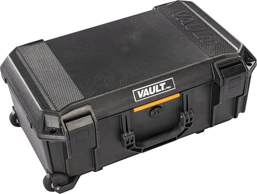 PELI Vault Valise de Protection; Protection Supérieure pour Équipements Précieux; Résistant aux intempéries et à la poussière; Couleur : Noir