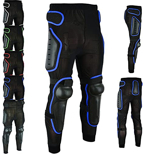 Hive Moto Men Women Motorcycle Riding Armor Pant Motocross Motorbike Armored Touring Trouser Racing Hip Leg Protection Waterproof Length 81cm (US, Alpha, X-Large, Regular, Regular, Blue)