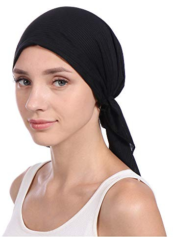 Headwear Bambus Chemo Kopftuch für Damen, Vorgebundenes Bandana bei Haarausfall, Weicher Atmungsaktiver Elegant Kopftücher Turban, Kopfbedeckung Chemotherapie, Schädelkappe Kopftuch