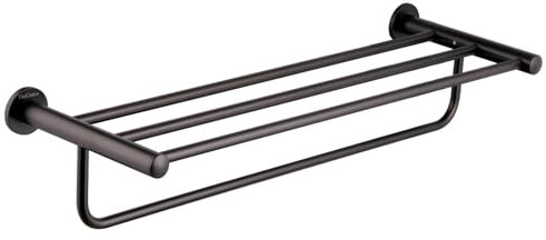 PaulGurkes Bad-Ablage Handtuchregal Matt-Schwarz Serie Nox