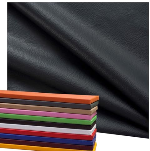 AQIGR Wasserfest Bankkissenhülle für Innen-/Außenbereich, Küche, Tatami, Garten, 5 cm dick, PU-Leder, Bankkissenbezug mit Reißverschluss und Rutschfester Unterseite(Schwarz,150x45x5cm)