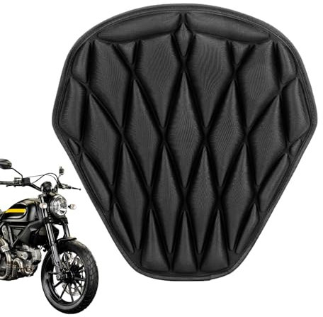 Cojín del asiento del gel de motocicleta - almohadilla del asiento de la motocicleta | Almohadilla para el asiento para motocicleta | Almohadilla de moto suave | Absorción de choque una cubierta de co