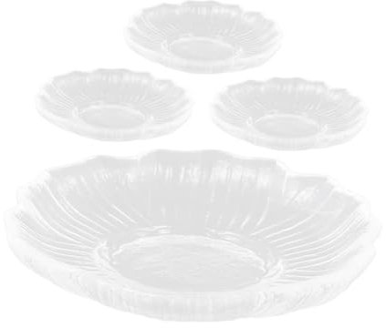 HOMOBABE 4piezas Platillos De Vidrio Posavasos Para Tazas De Té Plato Decoración De Mesa