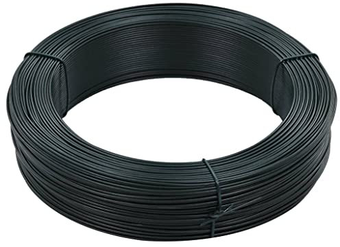 Juroupi Filo per Recinzioni 250m 2,3/3,8 mm in Acciaio Verde Nerastro,per Legatura Giardino,Filo Tensione Recinzione,Fai da te-144480