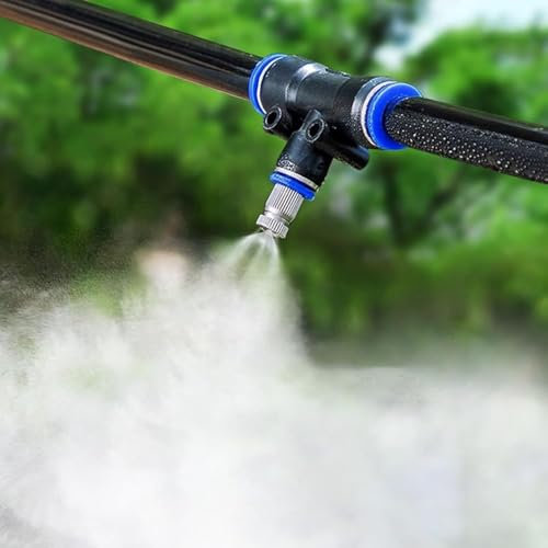 Kits de système d'irrigation goutte à goutte automatique à 360 ° pour plantes de jardin, système d'arrosage pour serre, patio, pelouse avec émetteurs goutte à goutte réglables et raccords de connect