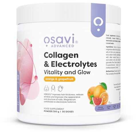 Osavi Collagen Electrolytes Vitality and Glow, Orange & Grapefruit – 300 g