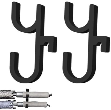 YOFDAL 2 PCS Gancio posteriore per sedile auto, accessori per interni auto,Portaombrelli per bagagliaio auto, ganci per ombrello, per auto, sedile posteriore, console, passeggino, camion, barca (A)