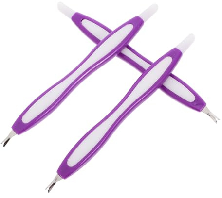 Gogogmee Tenedores de Acero Inoxidable Color Aleatorio Juego de 3 Herramienta Ligera y Esencial para Piel Muerta para Manicura y Decoración de Uñas, Uso Personal