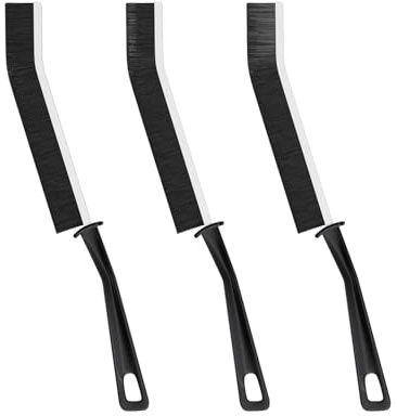 Oak & Tea Crevice Cleaning Brush,Bathroom Gap Scrubber for Cleaning Window Tracks,Tile Grooves,Kitchen Sink and Narrow Corners, Long Thin Hard Bristles Grout Brush 3pcs