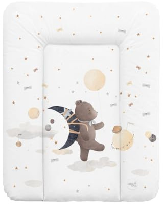 CEBA BABY Weiche Wickelauflage 50x70 cm – Wickelmatte für feste Unterlagen, Basic, OEKO-TEX® Standard 100 (Galactic Travel)
