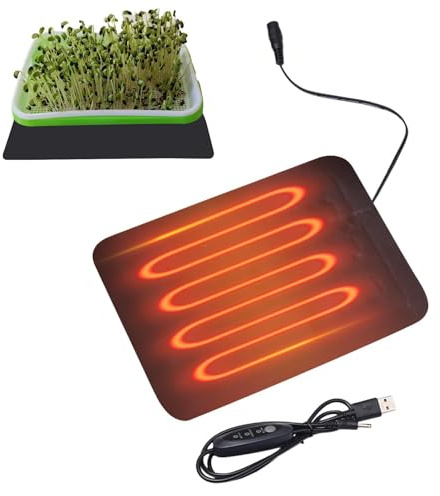 Tappetino Riscaldante per Piante Riscaldatore Impermeabile Alimentato USB