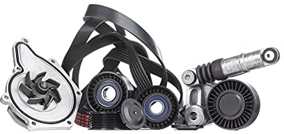 GATES MIcro-V Kit + Wasserpumpe KP66PK2500 | KP66PK2500 passend für A4 A5 A6 Q5