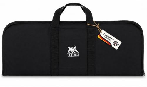 elToro Recurvebogentasche Deluxe 80 x 31 cm | Bogentasche aus Cordura mit 2 cm Polsterung, Doppelreißverschluss, 3 Innenfächer für Wurfarme und Griffstück