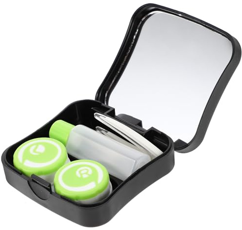 Ètui lentilles de Voyage Boite à Lentilles de avec Mirroir Pincette Stick et Bouteille de Solution
