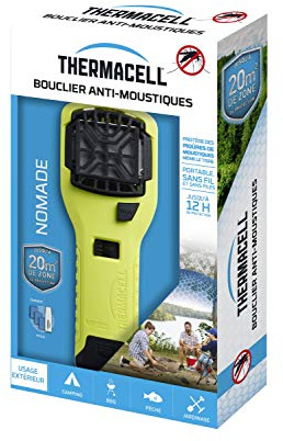 THERMACELL THNOMADVERT Bouclier Anti-Moustiques - Portable Nomade VERT + Recharge INCLUSE pour 12H de protection