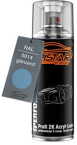 TRISTARcolor RAL 5014 Taubenblau glänzend 2K-Acryl-Lack Spraydose | Sprühdose 400 ml, schnelltrocknend