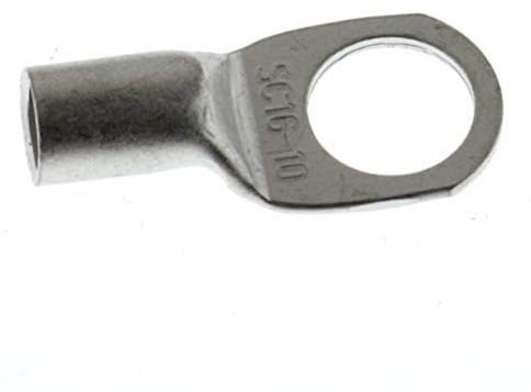 SeKi 14089 Pack of 10 Tube Blank 16 mm² M10 Cable Lug, Uninsulated, Silver, 16mm²