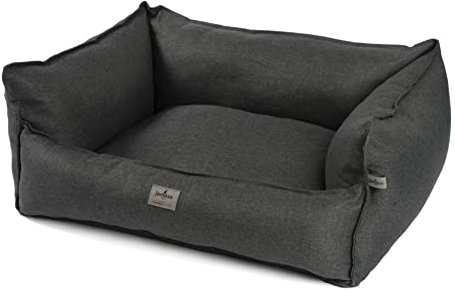 JAMAXX® Luxus Hundekörbchen orthopädisches Hundebett Memory Foam Hundekissen mittelgroße Hunde kuscheliges Sofa Matte Waschbar Flauschige HundeCouch Hundekorb Rand extra-hoch PDB2018 M 90x70 anthrazit