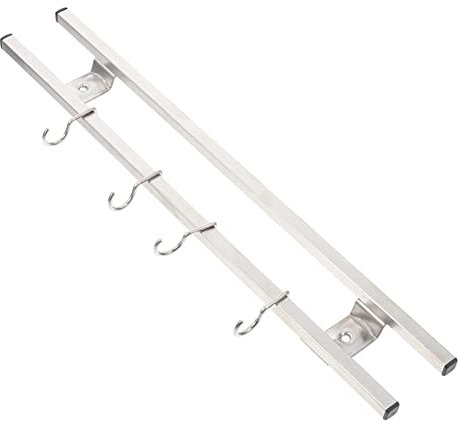 Zerodeko Schraubhaken Aus Edelstahl Mit Magnetischer Halterung Für Wandmontage Inklusive Schrauben Und Haken Für Küchenmesser Und Andere Metallutensilien