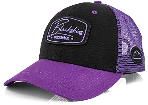 Blackskies® Race Baseball Cap | Casquette Trucker Premium Homme Femme | Snapback Visière Casquette Basecap Violet-Noir - Unisexe Streetwear Outdoor Été Loisirs