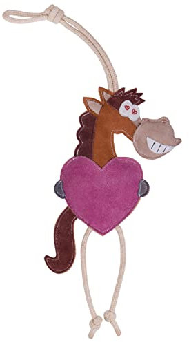 ARBO-INOX Pferdespielzeug aus Wildleder - Beschäftigung für Pferde (Pferd MIT Herz)