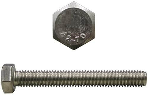 Sechskantschrauben DIN933 M8x50 Edelstahl V2A 50 Stk. Maschinenschrauben Schlüsselschrauben A2