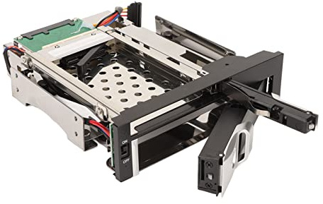 SYH&AQYE Plateau de Disque Dur Double Baie, Plateau de Disque Dur Interne 2,5 Pouces 3,5 Pouces, Vitesse de 6 Gbps, Fonction D'échange à Chaud, Plateau de Disque Dur en Acier Inoxydable