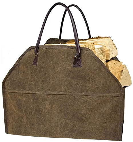 Firewood Bag Firewood Carrier Bag Firewood Storage Tote Fire Place Log Holders Bag Outdoor Firewood Carrier with Handles Wood Stove Accessories for Outdoor