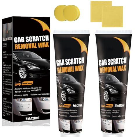 Autokratzer-Reparaturpaste, 120ml Auto Kratzer Entferner Car Scratch Repair Paste Autopolitur Kratzer Entfernen Kratzer-Reparatur Wachs für Auto Auto-Kratzer-Entferner für Auto (2pcs)