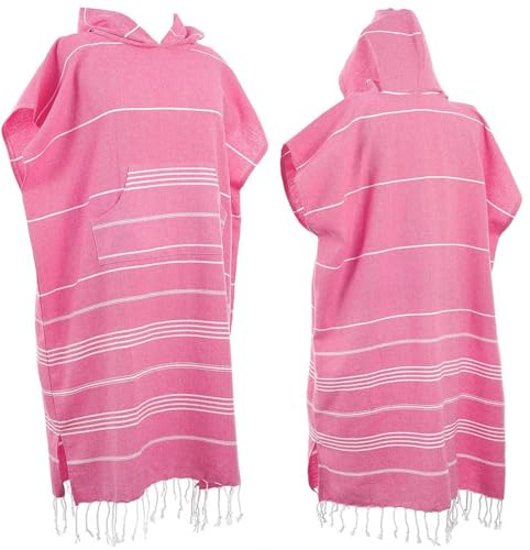 laoyuandamai Grande serviette poncho turc en coton turc avec capuche et poche avant, serviette de plage absorbante à capuche pour adulte, homme, femme, plage, piscine et natation