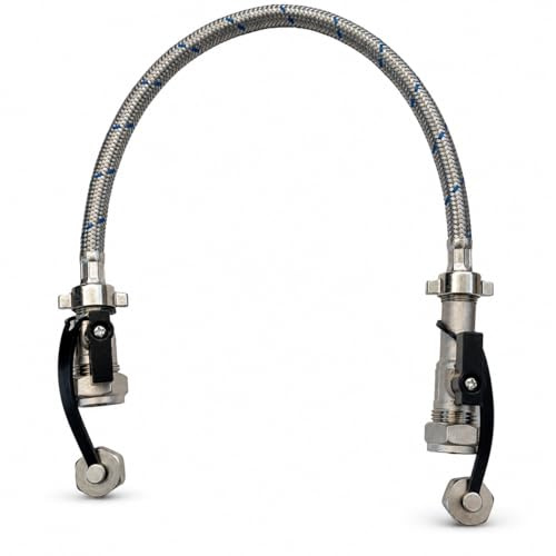 PlumbEZ WRAS Approved Central Heating Boiler Filling Loop 15mm Combi Boiler Water Refill Pipe - Part L Compliant Boiler Parts for Efficient Heating Systems