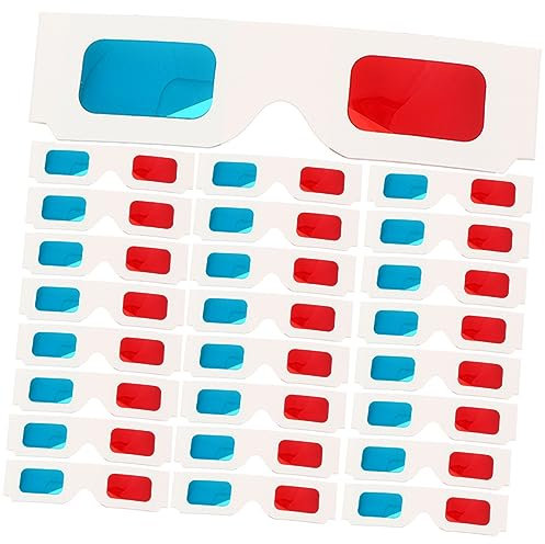 Uonlytech 60piezas Gafas Anaglifo De Papel Rojas y Azules Unidades Desechables Para Cine y Ver Películas Casa Lentes Estereoscópicas Ligeras y Portátiles