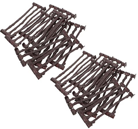 FONDOTIN 20pièces Panneaux De Clôture Miniatures Plastique pour Accessoires De Fencing pour Décoration De Jardin Et Simulation De Ferme