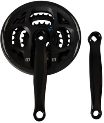 Perfeclan Fahrrad-Kurbelgarnitur, 42/32/24T Kettenblätter, einfache Installation, Kettenblatt für 8/9 Geschwindigkeit, 170 mm Komponenten, Reparatur,