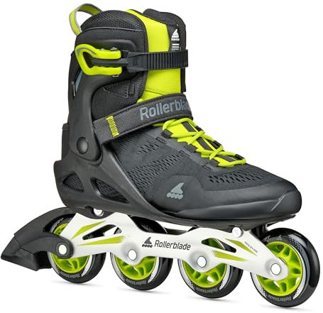 Rollerblade MACROBLADE 80, Inline-Skates für Männer, Fitness Inliner, Schwarz/Lime, 43/44