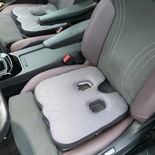 Healthfix® Cojín de asiento para coche, mejora la postura y alivia el dolor de asiento, ortopédico con óptima dureza de espuma viscoelástica